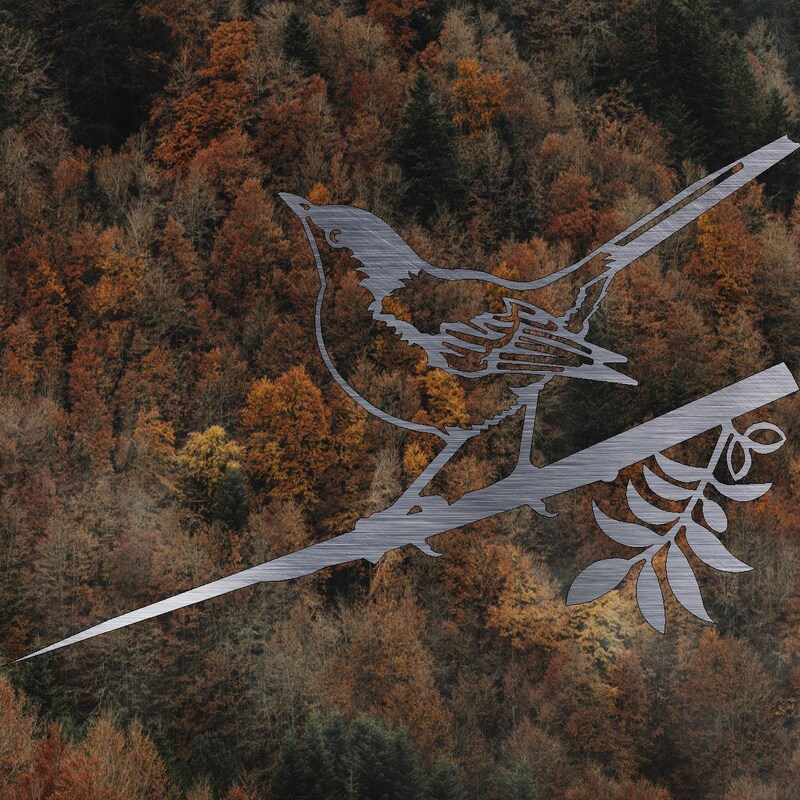 Black Work Robin - Etsy