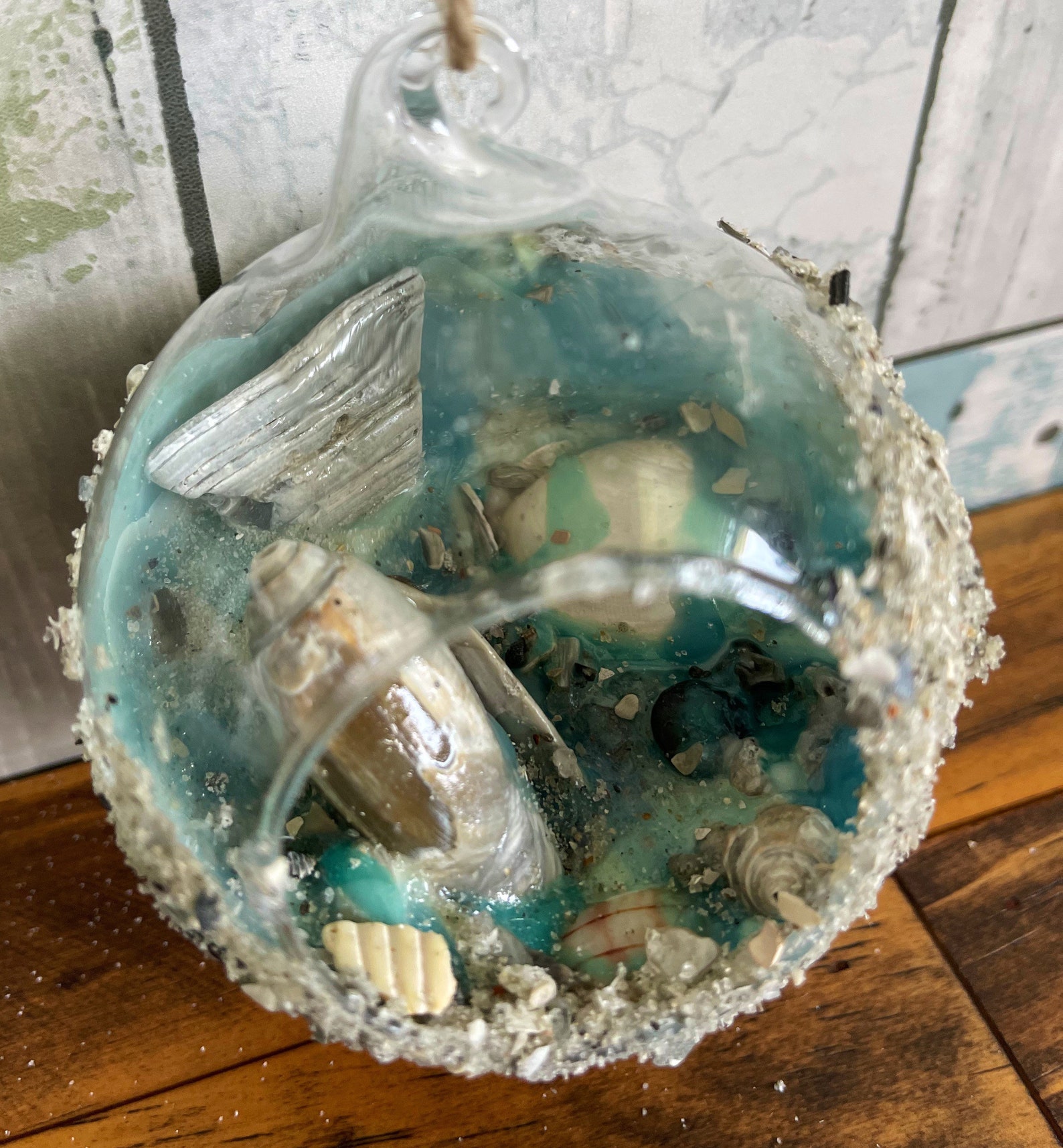 Myrtle Beach Hanging Glass Art Beach Decor Glass Artwork Etsy