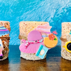 Beach Sand Candle: Seashell Accents, Coastal Summer Decor