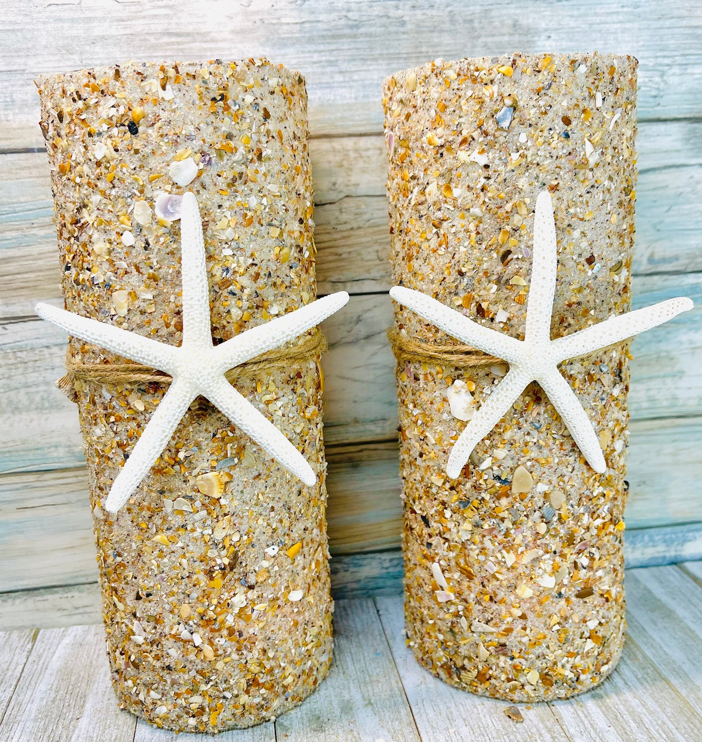 Large Sand Seashell Candleholder