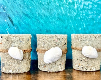 Georgia Sand Candle, Tybee Island Sand, Savannah Georgia Gifts, Coastal Candle Holder, Anniversary Gifts, Beach Bathroom, Gift for Friend