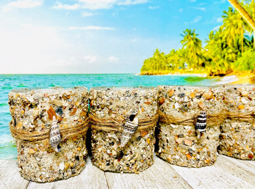 Amelia Island Beach Candles Textured Sand Candle Set Gifts Etsy