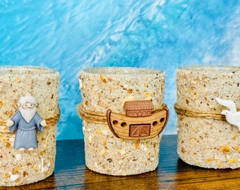 Religious Candle Set, Noah's Ark Decor, Bible Home Decor, Spiritual Candles, Pastor Gifts, Communion Gifts, Church Candles, Confirmation,