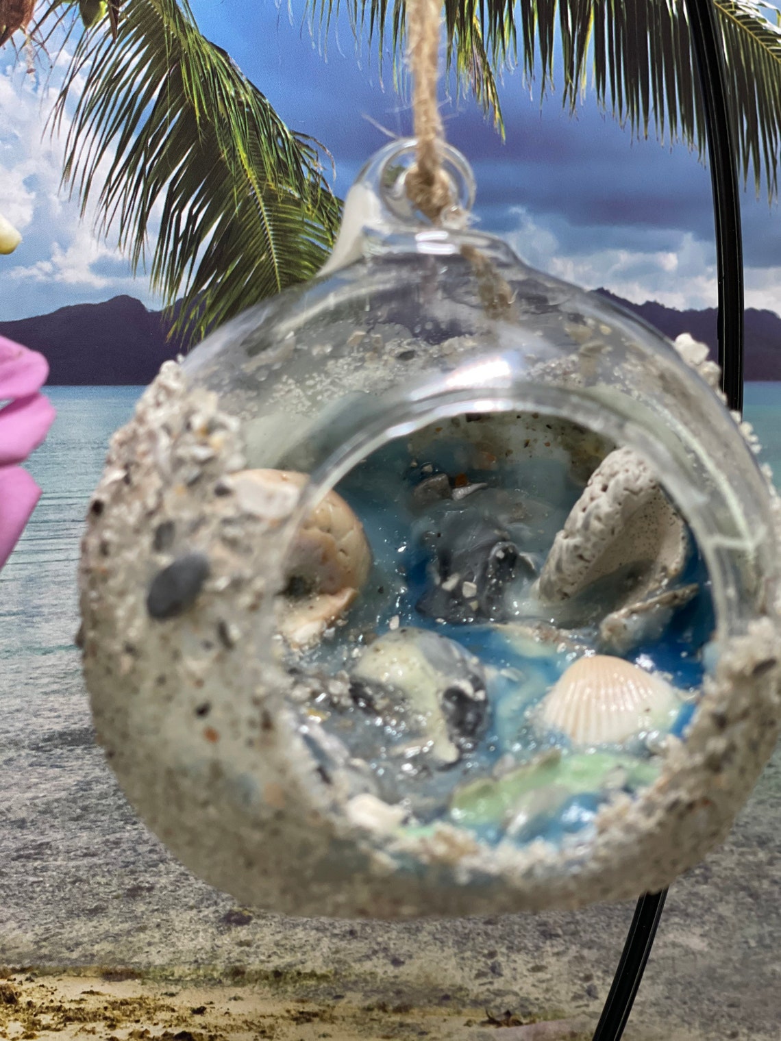 Myrtle Beach Art Hanging Glass Beach Decor Ocean Home Decor Etsy