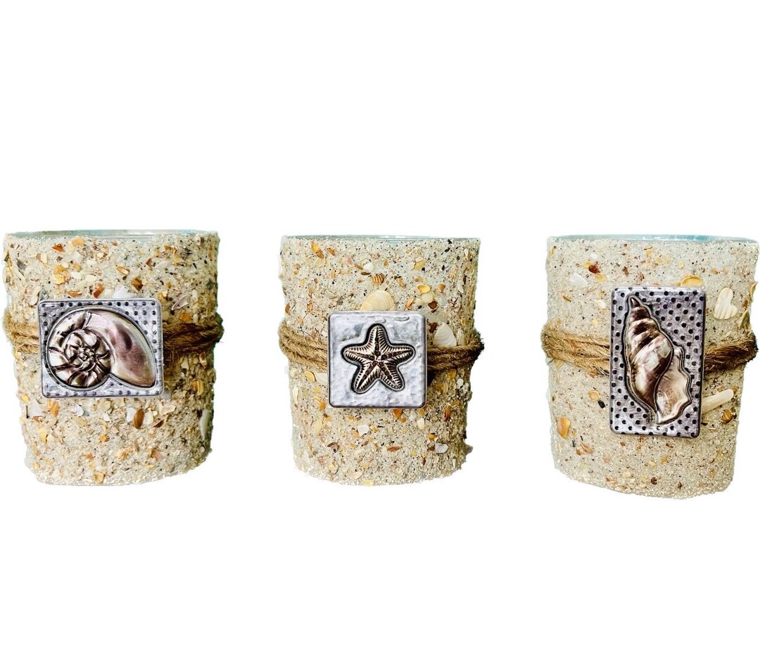 Seashell Candle Set, Ocean Candle, Beach Lover Gift, Gift for Couples ... - Seashell Gift For Her Coastal Style