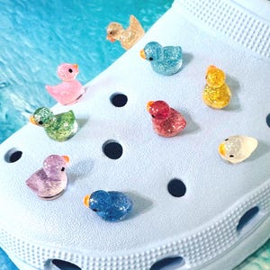 Beachy Shoe Charms, Glow in the Dark, Duck Charms, Fun Accessories, Bag Charms, Sandal Charms, Croc Jibbitz Pack, Cute Birthday Gifts, Gift