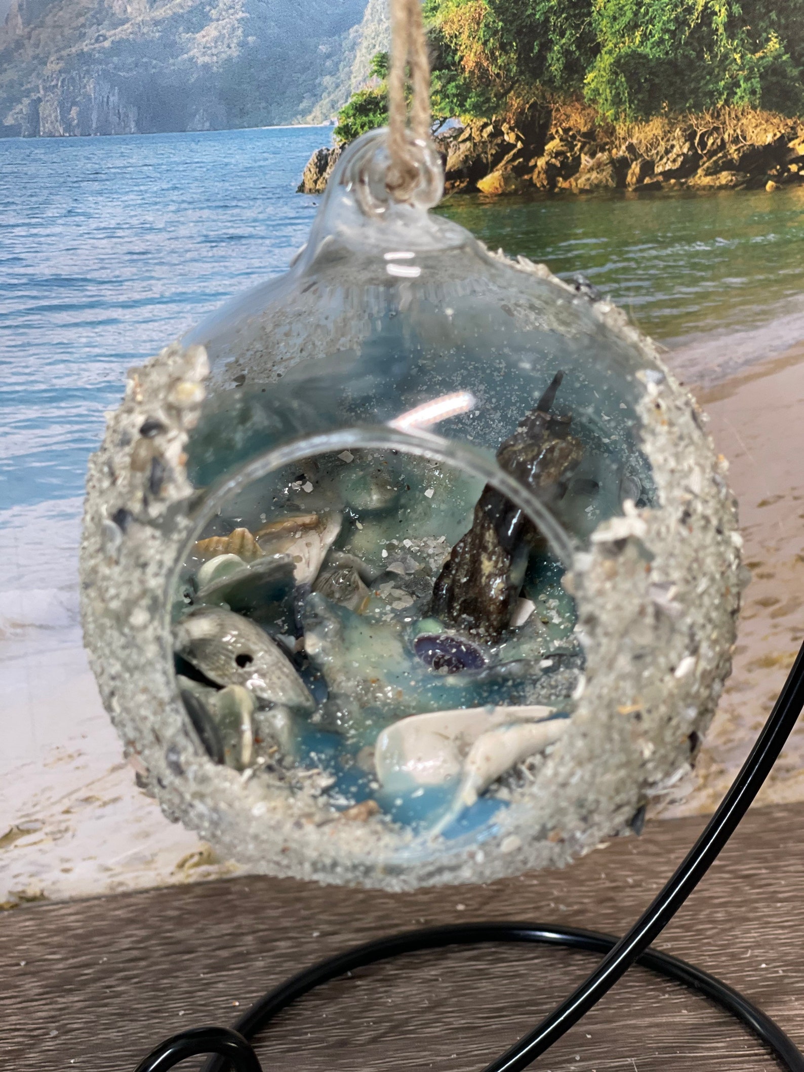 Myrtle Beach Glass Hanging Art Ocean Decor Beach Decor Etsy