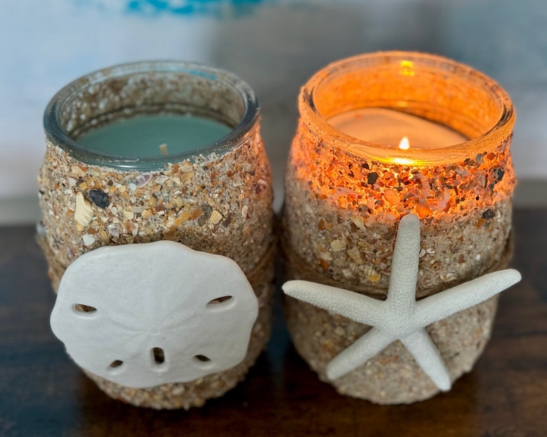 Beach Jar Candle, Beach Dreaming, Fresh Ocean Scent, Sand Candle