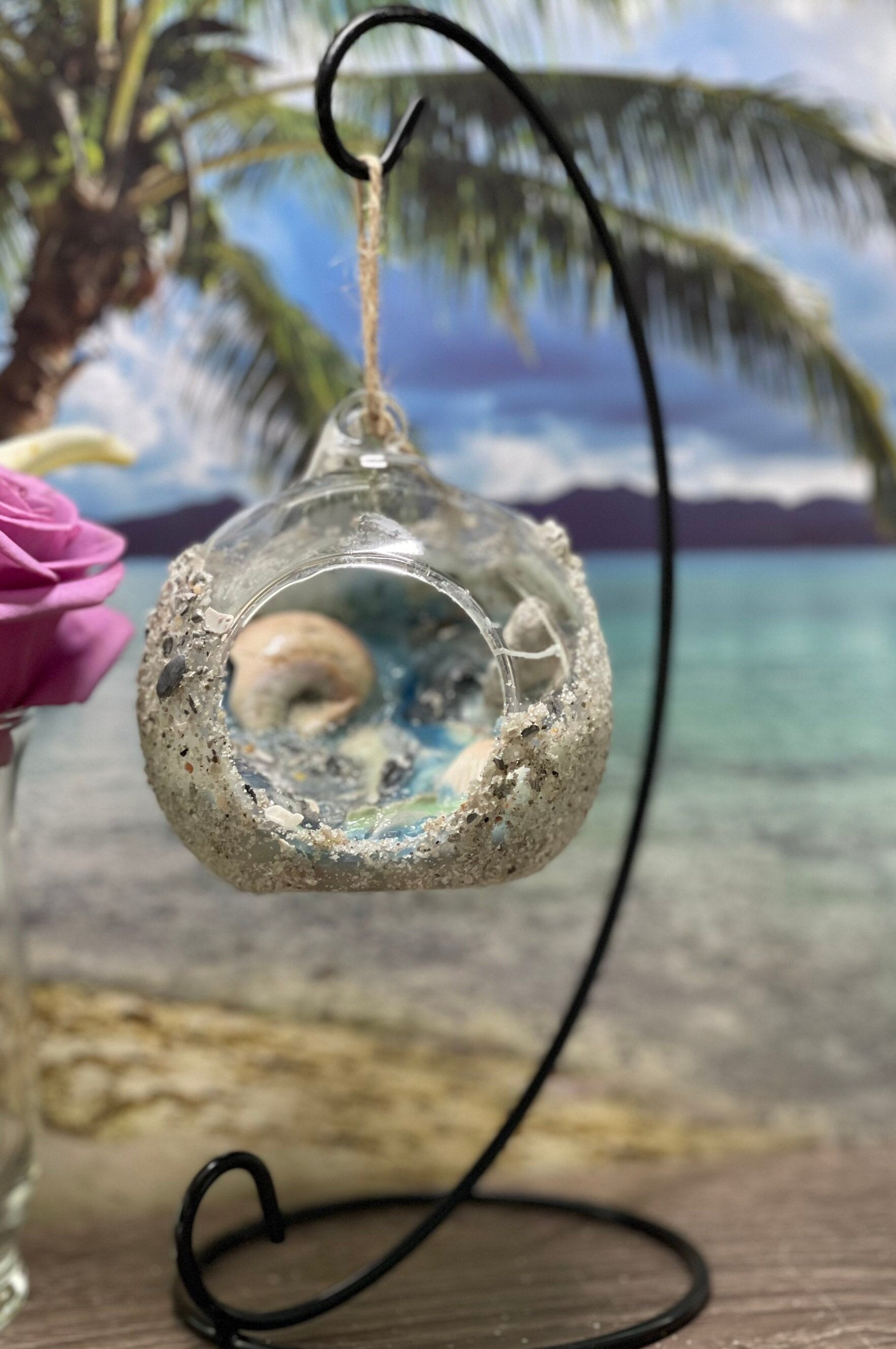 Myrtle Beach Art Hanging Glass Beach Decor Ocean Home Decor Etsy