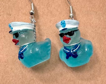 Fun Summer Earrings, Coastal Jewelry, Duck Earrings, Glow in the Dark, Jeep Ducks, Cruise Ducks, Birthday Gift, Kids Gift, Beach Jewelry,