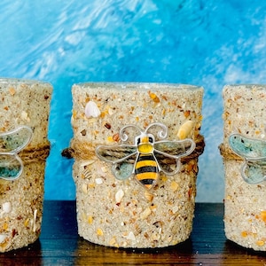 Bee Candle Set, Bumble Bee Decor, Summer Scented, Friend Gift, Glass Candles, Candle Gift Set, Paraffin Wax, Wife Gift, Cute Candle Gift,