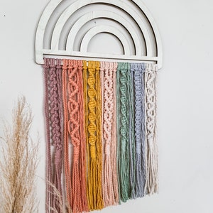 Custom Handmade Rainbow Macrame Wall Hanging for Kids’ Room Décor, Nursery Décor, Rainbow