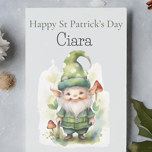Carte personnalisée de la Saint-Patrick, carte de voeux joyeux lutin, idéale pour les enseignants, les amis et la famille, carte de bonne chance, carte de professeur