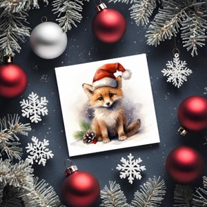 Carte de Noël imprimable PDF, renard des champs, carte de dernière minute, carte de voisin, carte de famille de Noël, vie à la ferme, carte de mari, carte de papa, carte de maman,