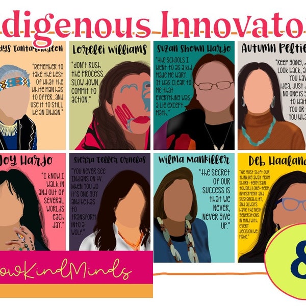 Indigenous Innovators Changemaker Posters: Downloads for Classroom, Office, Bulletin Boards, Inclusion, Empowerment