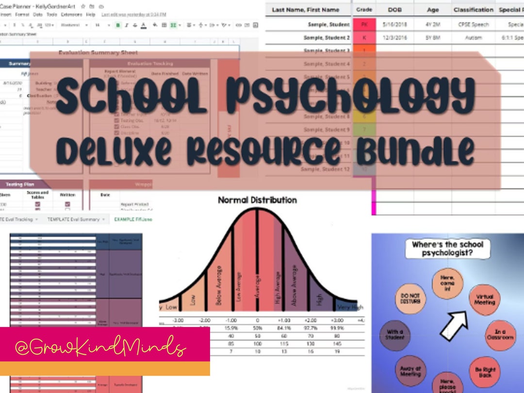 Deluxe School Psychology Resource Bundle: Printables and Spreadsheets ...