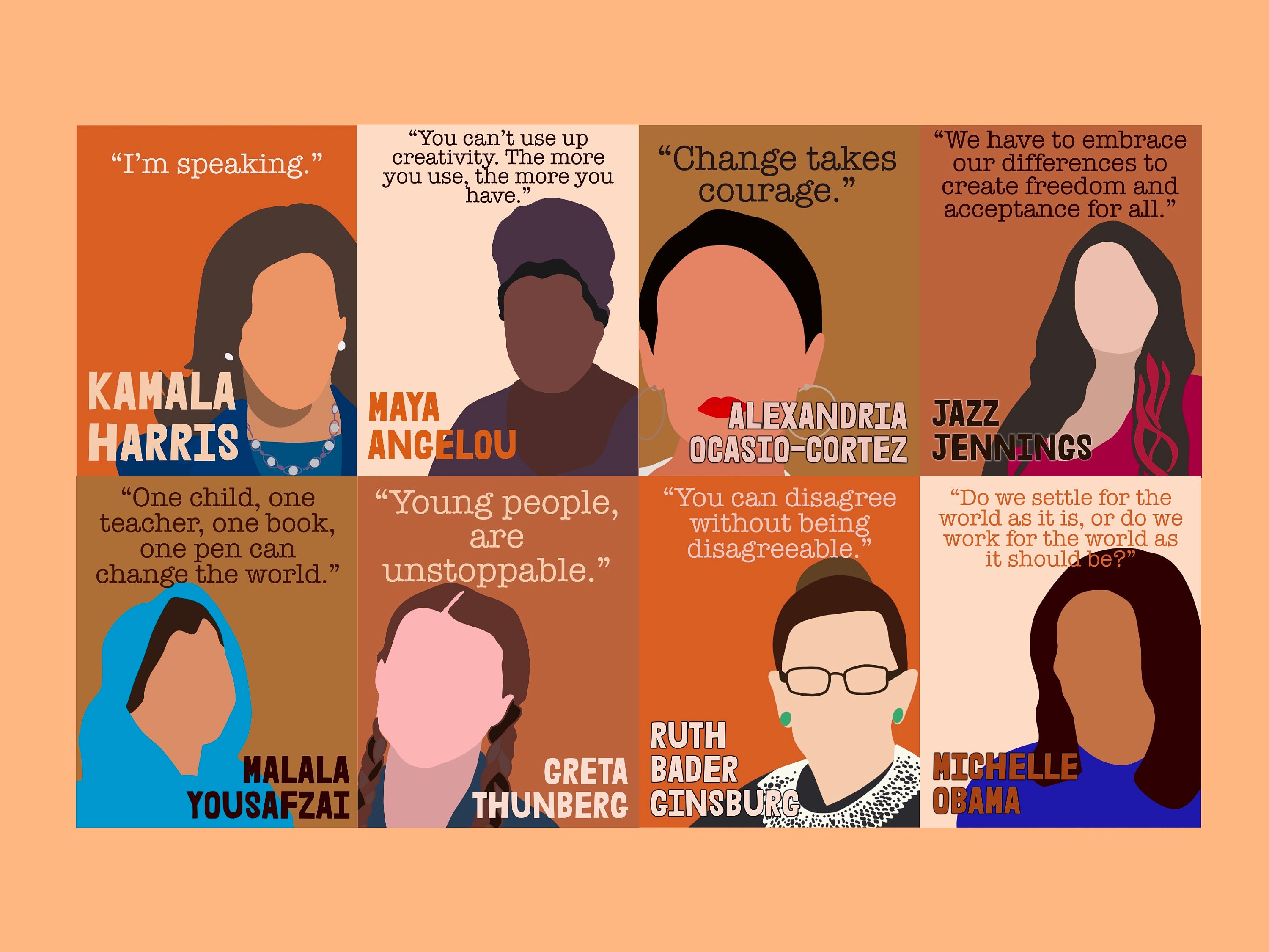 Orange Empowered Women of History, Changemakers, Social Justice, Clas…