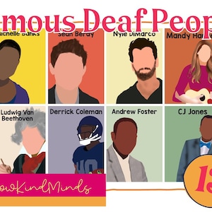 The Capital-D Deaf Pack, Famous Deaf Changemaker Posters: Downloads for Classroom, Office, Bulletin Boards, Inclusion, Empowerment
