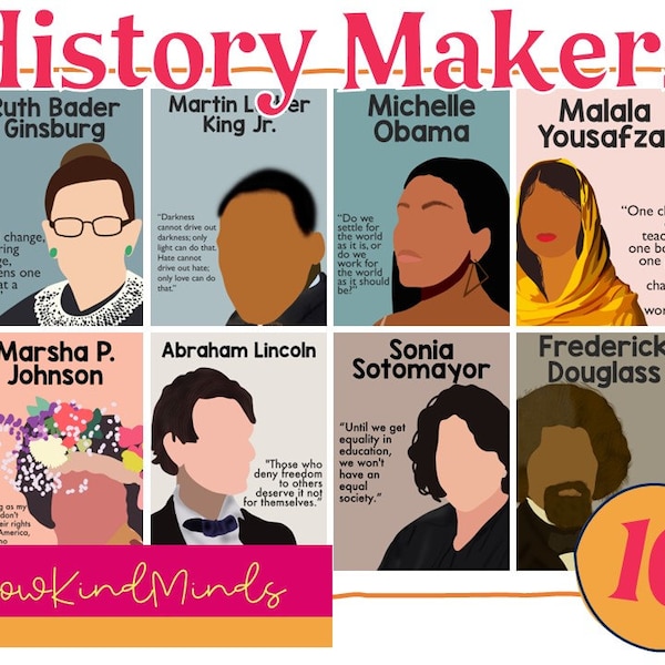 Affiches History Changemaker : téléchargements pour Classroom, Office, babillards, inclusion, autonomisation