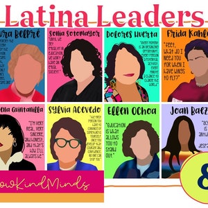 Latina Leaders Changemaker Posters: Downloads for Classroom, Office, Bulletin Boards, Inclusion, Empowerment