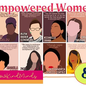 Empowered Women of History Changemaker Posters: Downloads for Classroom, Office, Bulletin Boards, Inclusion, Empowerment