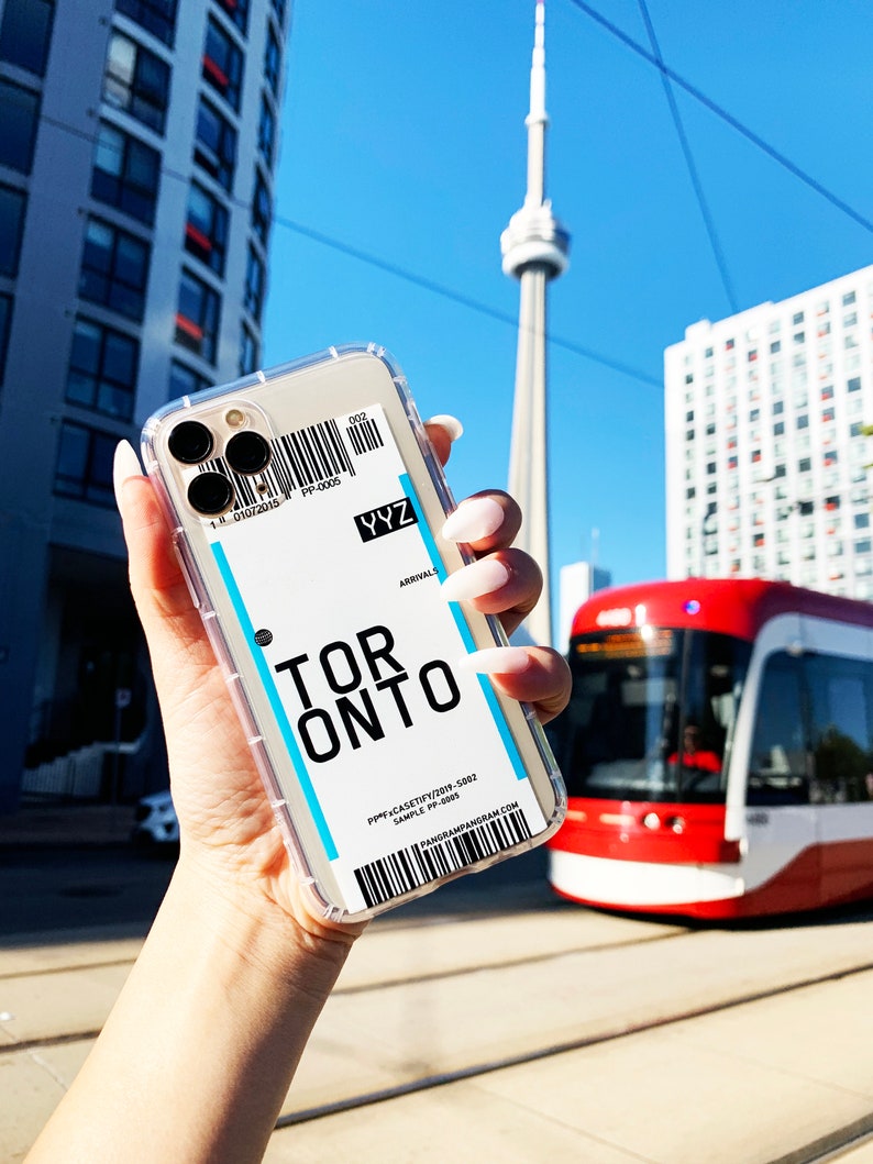 Toronto Custom First Class Air Plane Ticket City Phone Case Etsy