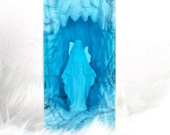 Mother Mary Resin Night Lamp, Virgin Mary Resin Night Light, Our Lady Mary Ornaments, Christian Resinart, Easter Gifts, Gifts for Mom