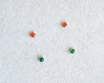 Burmese Grade A Jade Studs (priced as single)