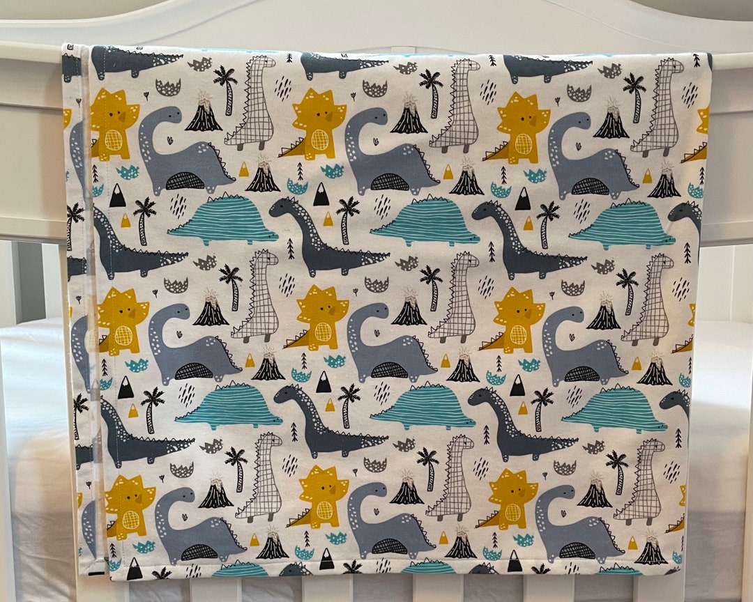 Dinosaur Receiving Blanket Flannel Dino Baby Blanket Etsy