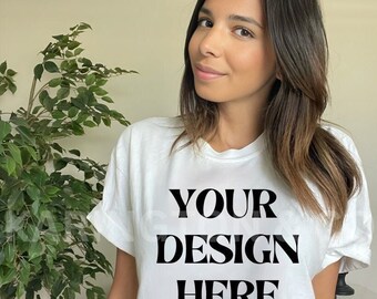 White Comfort Colors C1717 Mockup | White Shirt Mockup | Oversized Shirt Mockup | Comfort Colors Shirt Mockup | Trendy Mockup