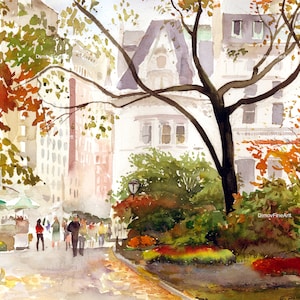 Entrada al parque de la calle 79 (giclée mate de 16 x 20) Central Park de Nueva York