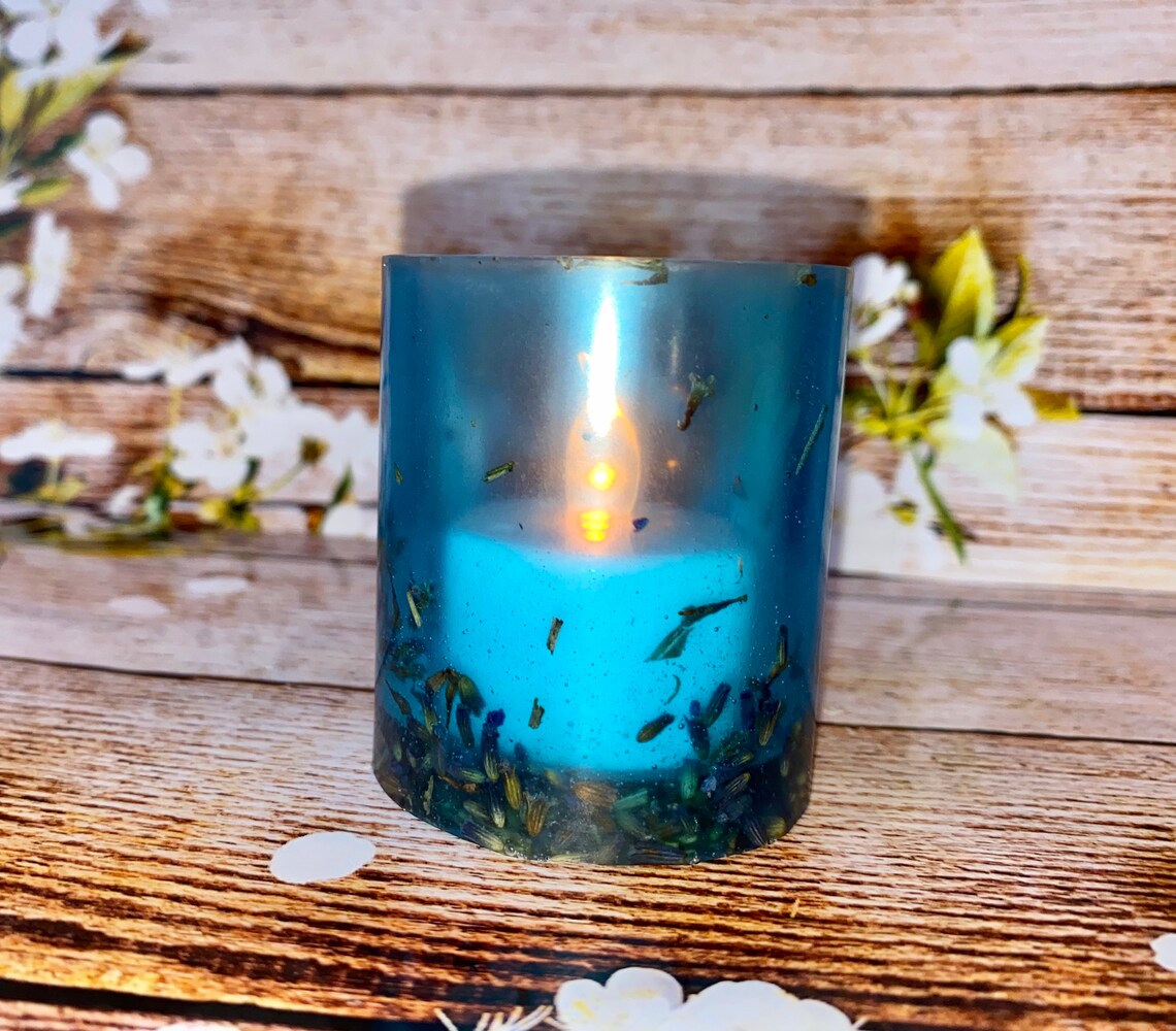 Handmade Candle Holder Tea candle Resin Home Decor Christmas Etsy