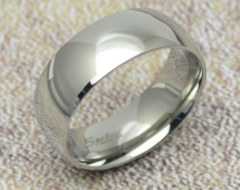 Ring grosse Groessen schlicht Edelstahl silber glänzend Damen Herren Schmuck