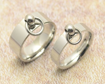 Ring der O Edelstahl silber glänzend story of o fetisch schmal oder breit