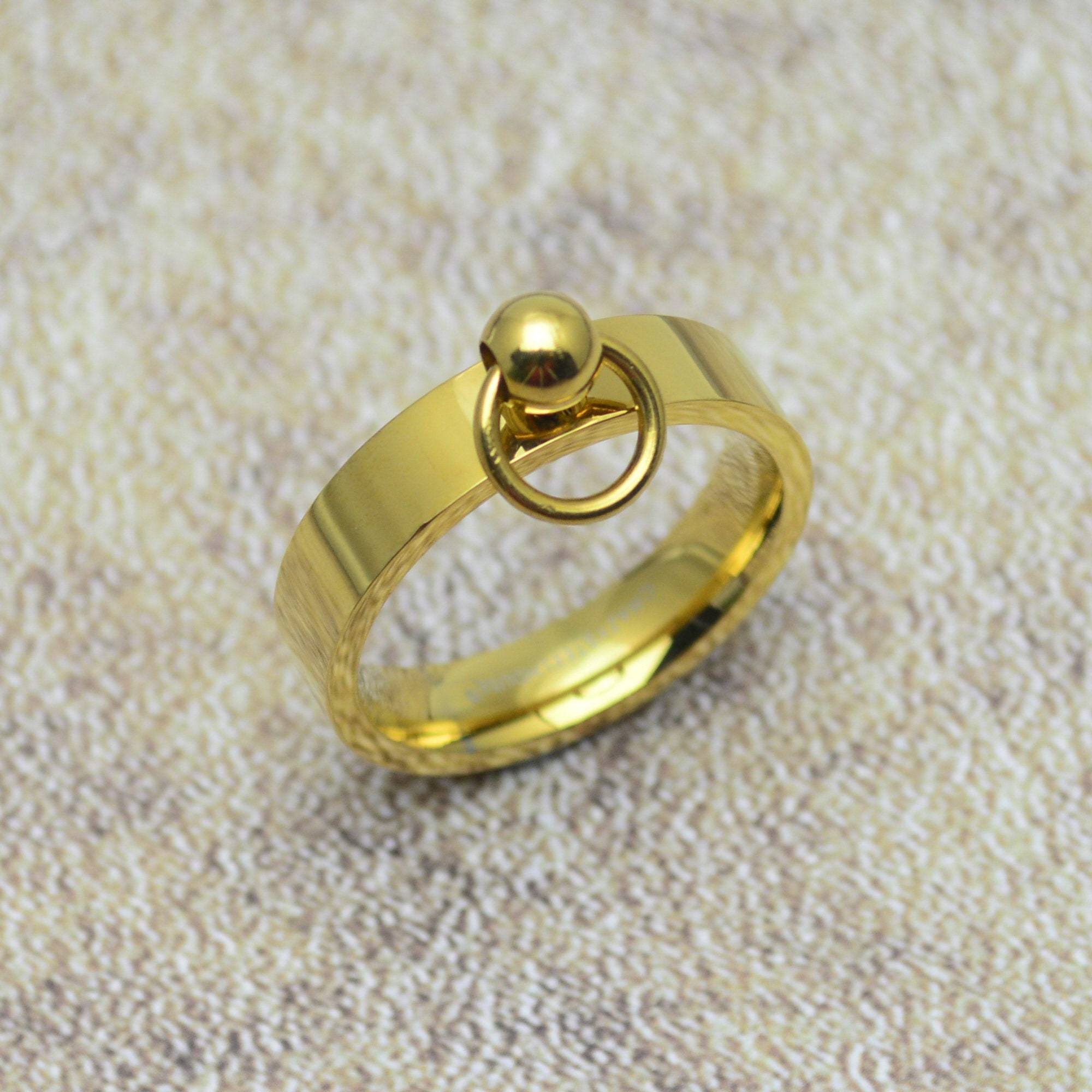 Ring of O Narrow Stainless Steel Color Gold Story of O , 