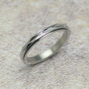 Play ring rotating ring 3 mm moving ring fidget anti stress ring stainless steel