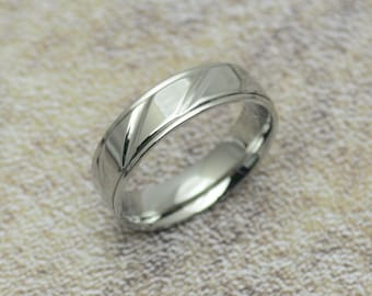 Ring schmal Grösse 52 Edelstahl Damen Herren Schmuck silber glänzend