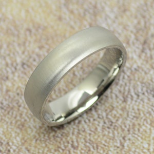 Ring matt brushed narrow 6 mm women men jewelry silver