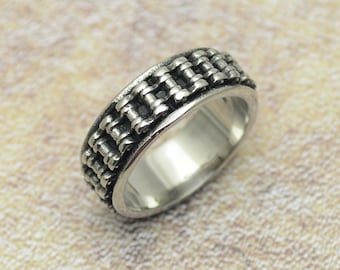 Ring Motorradkette Edelstahl Biker Herren Damen Schmuck