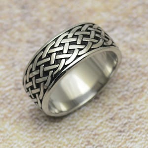 Ring Celtic Celtic Stainless Steel Wide Women Men Jewelry
