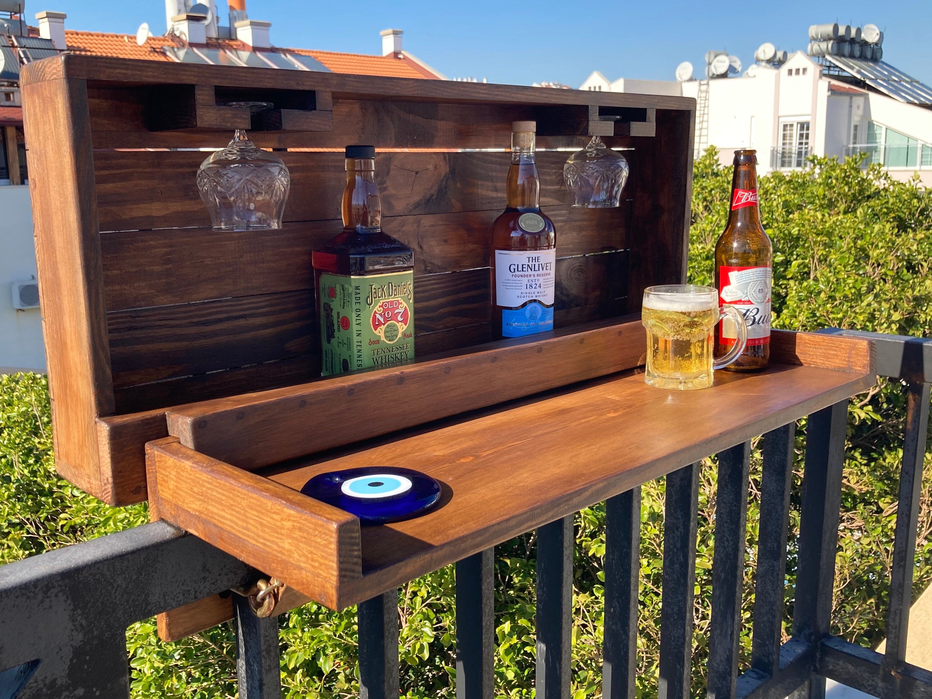 Table bar balcon en bois 2 personnes Acanta - Forest Style