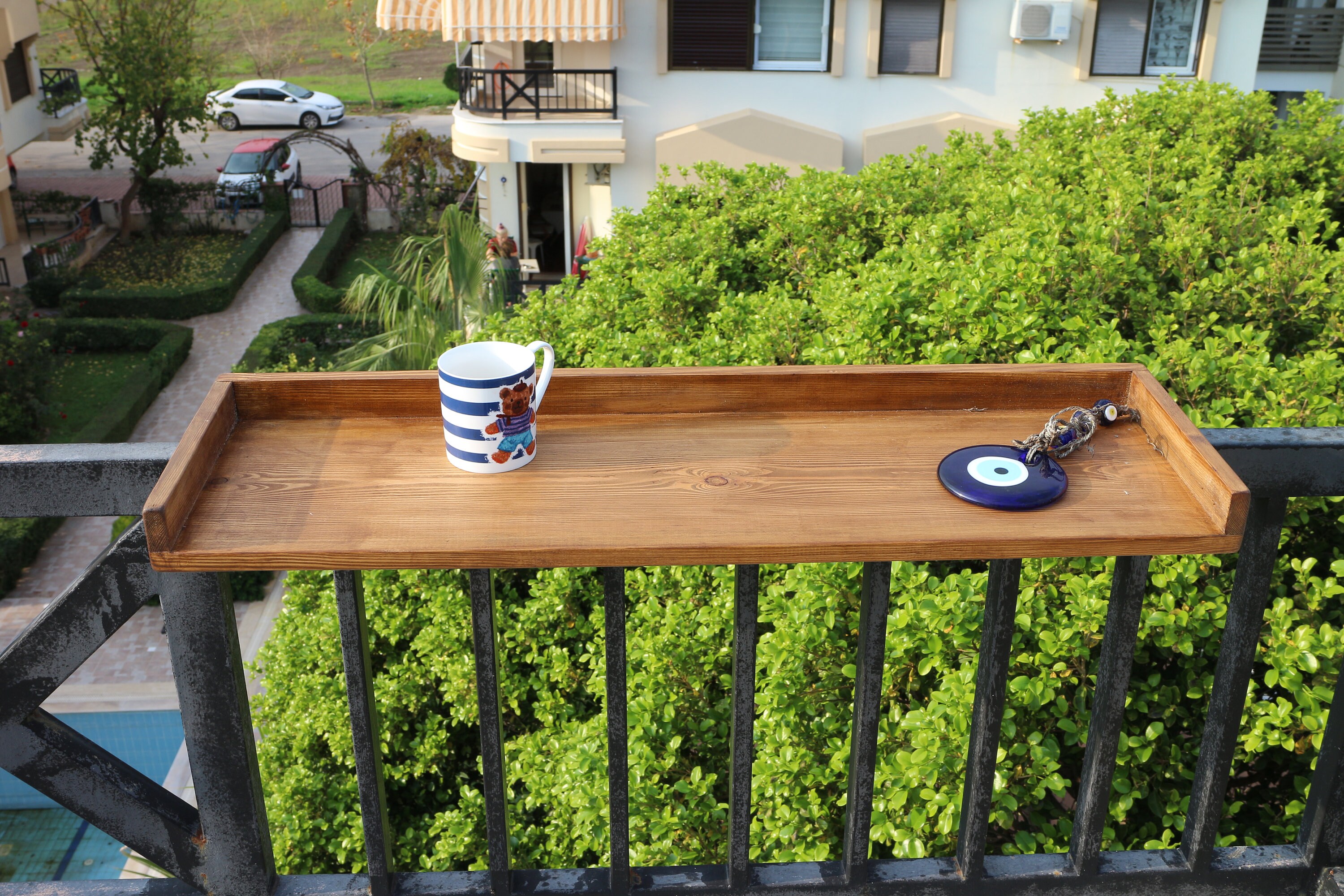 Balkonleiste Balkontisch Geländertisch Terrassenbar | Etsy
