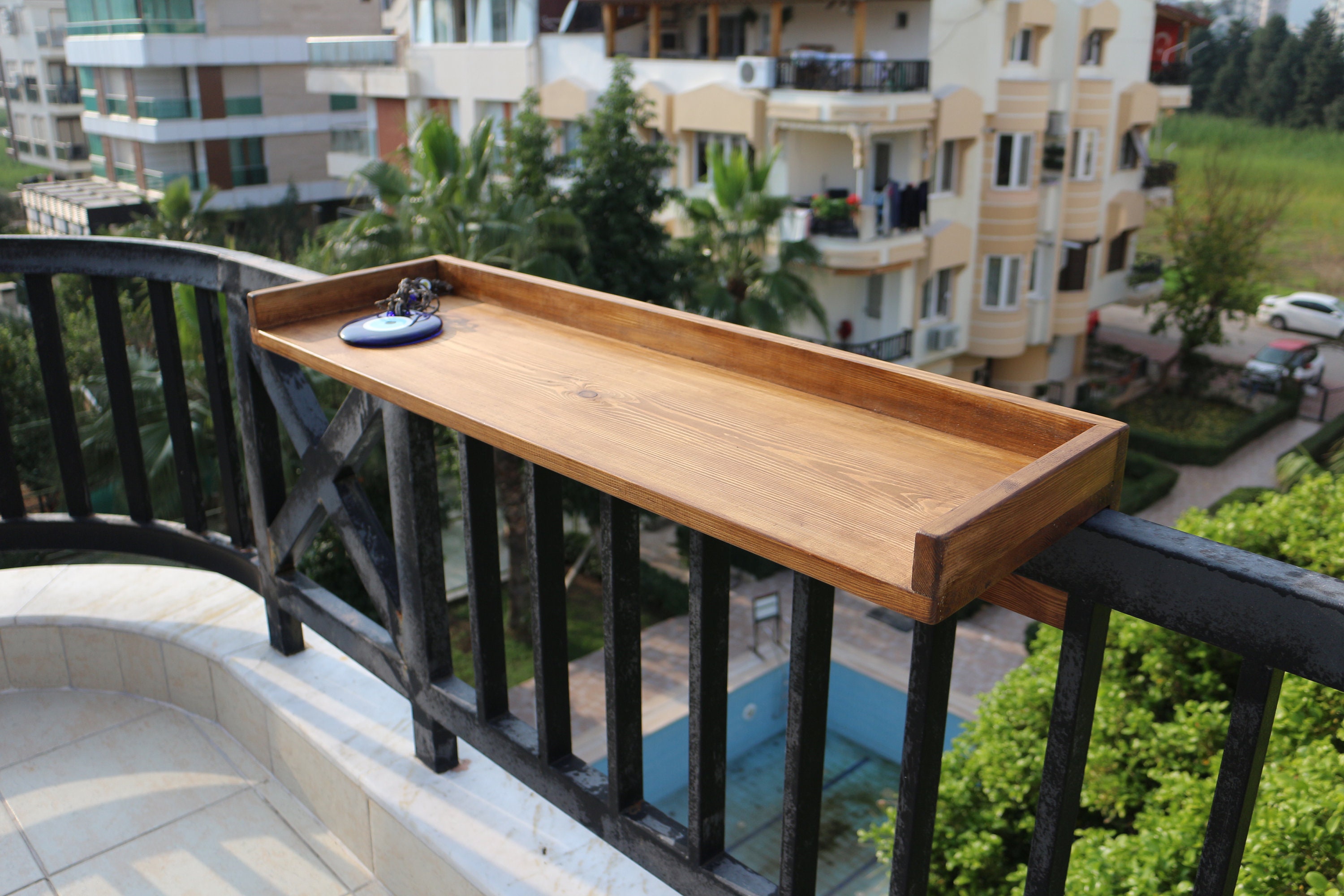 Balcony Bar Table for All Railing Types. - Etsy