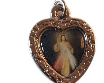 Handmade Jesus Heart Pendant: Blessed Religious Jewelry