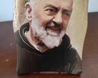 St Padre Pio table or wall picture - blessed in Santuary in San Giovanni Rotondo