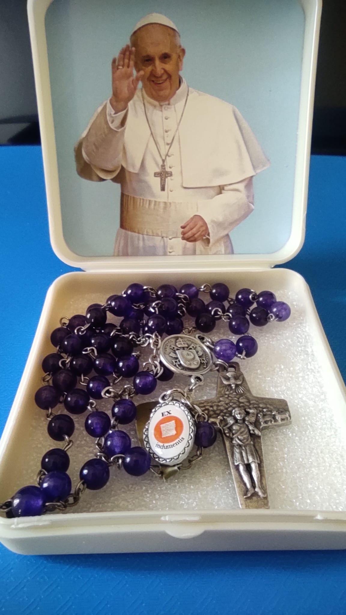 Heavenly Harmony Rosary: Blessed Beads of the Two Popes with Sacred Relics, Amethyst Prayers and Good Shepherd Cross