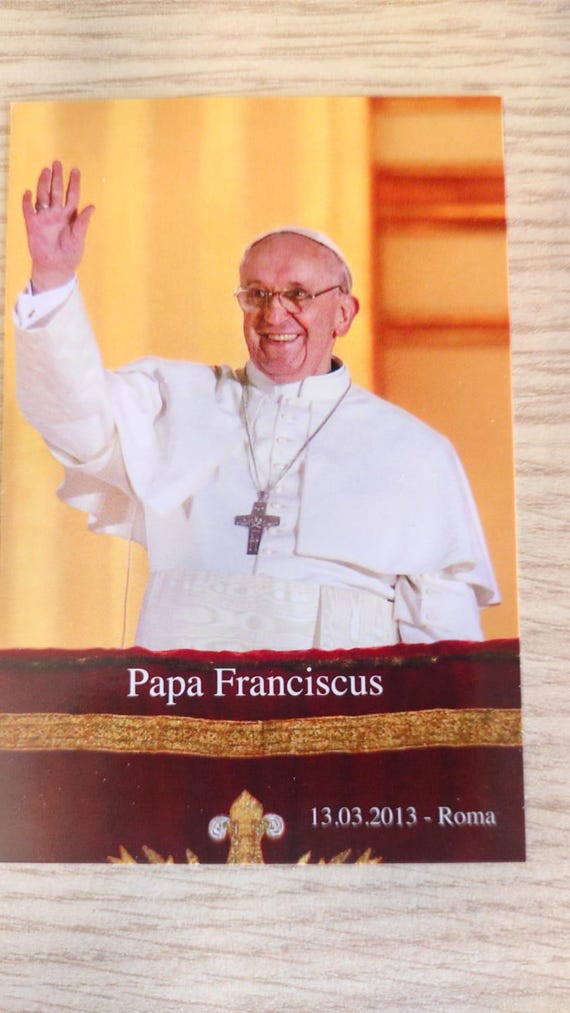 Pope Francis The Pope Of The People Key Chain With Double Side Medal