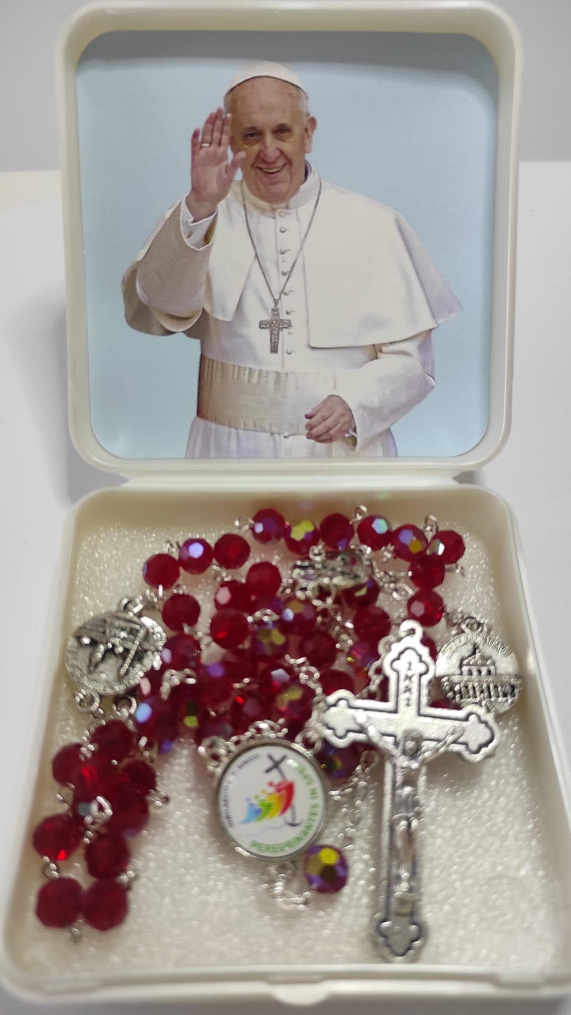 クリスマス ジャンクジャーナル 聖母マリア ヴィンテージロザリオ