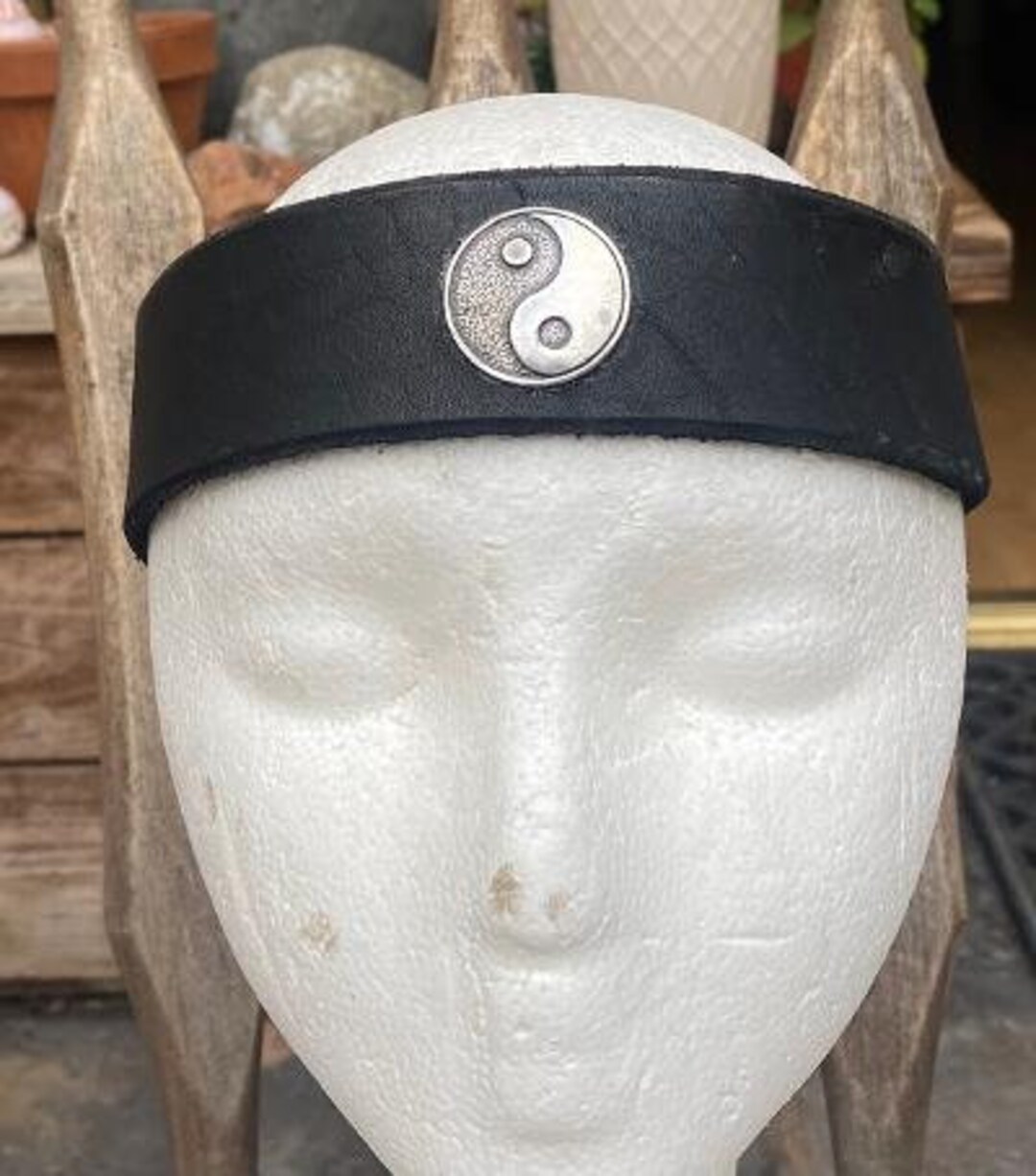 【TOGA】LEATHER HEADBAND 2 Toga Black 2 Leather Headband | ModeSens