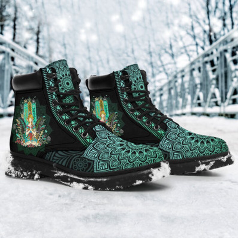 Boots Waffle Stompers Leather Boots Boho Chic Bohemian Hiking Boots Motorcycle Riding Boots Vegan Leather Animal Boots Fox Boots